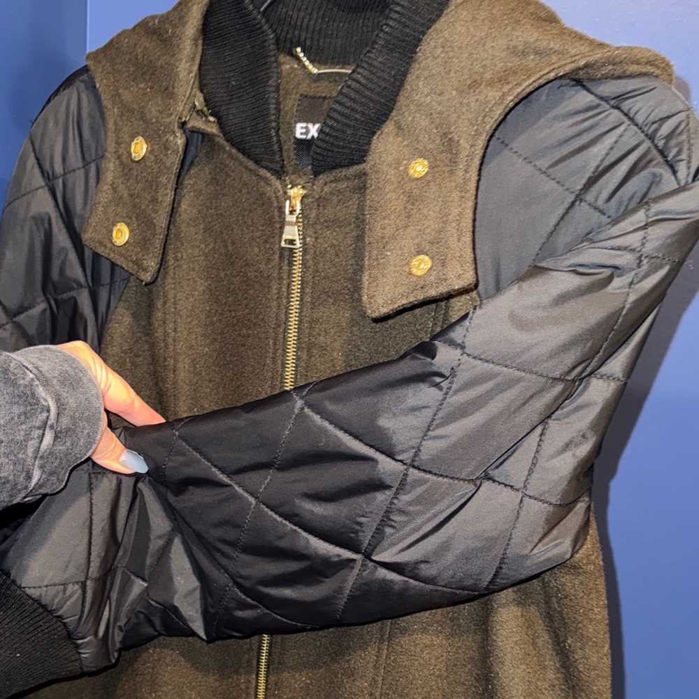 Express- Black and Brown Utility Jacket Size Small - Picture 13 of 17